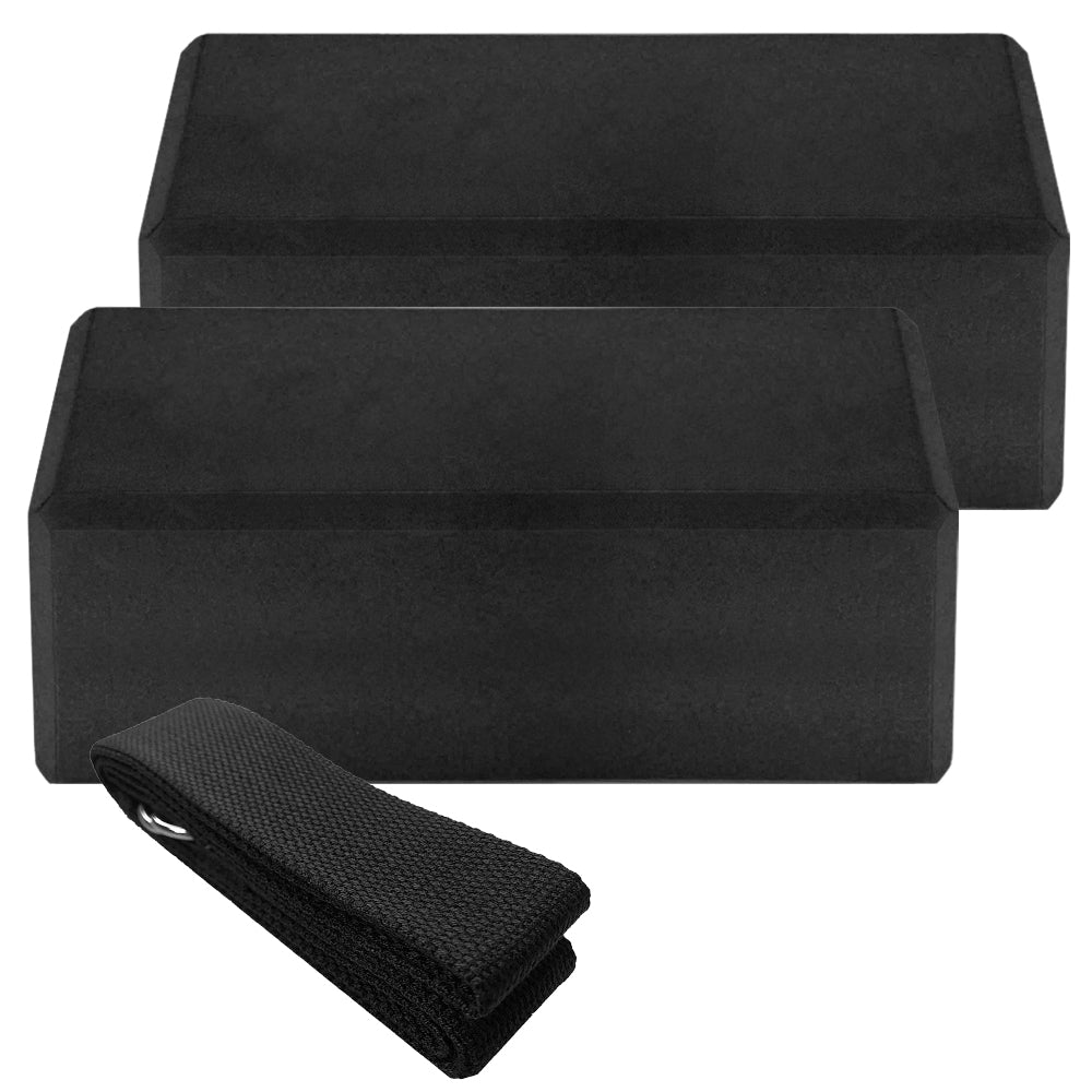 STRYKR Yogablokken Set - 2 EVA Yoga Blokken + Yogariem voor Pilates, Stretching & Meditatie – foto 2
