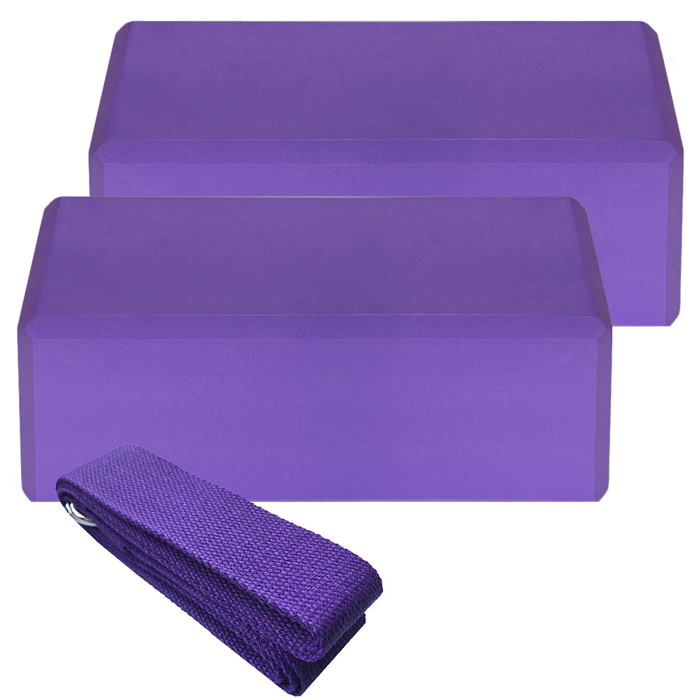 STRYKR Yogablokken Set - 2 EVA Yoga Blokken + Yogariem voor Pilates, Stretching & Meditatie – foto 5