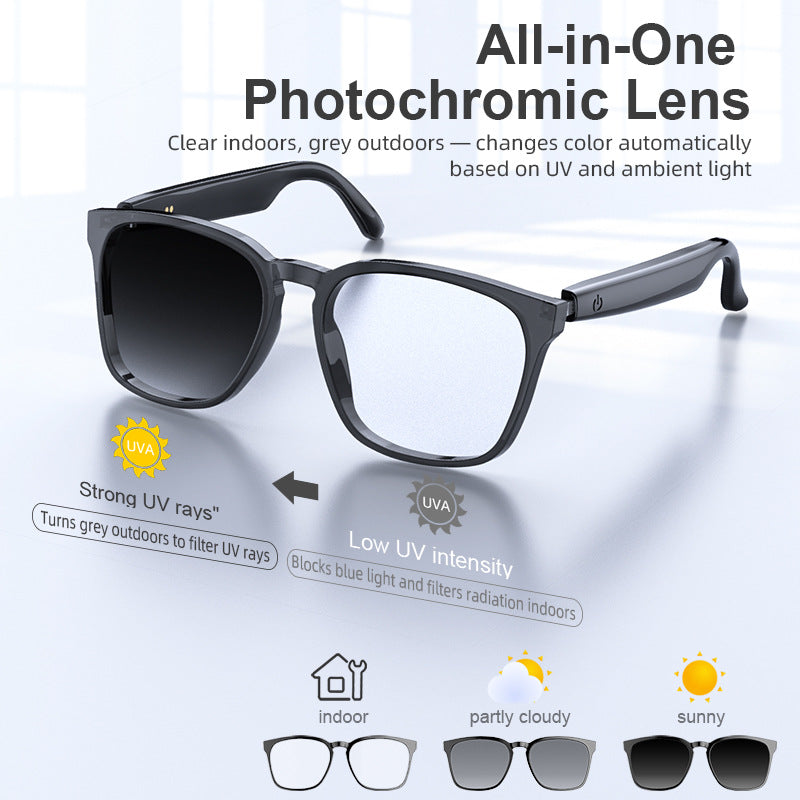 STRYKR Photochrome Bril – AI Smart Bril met Meekleurende Lens, Bluetooth & Vertaling