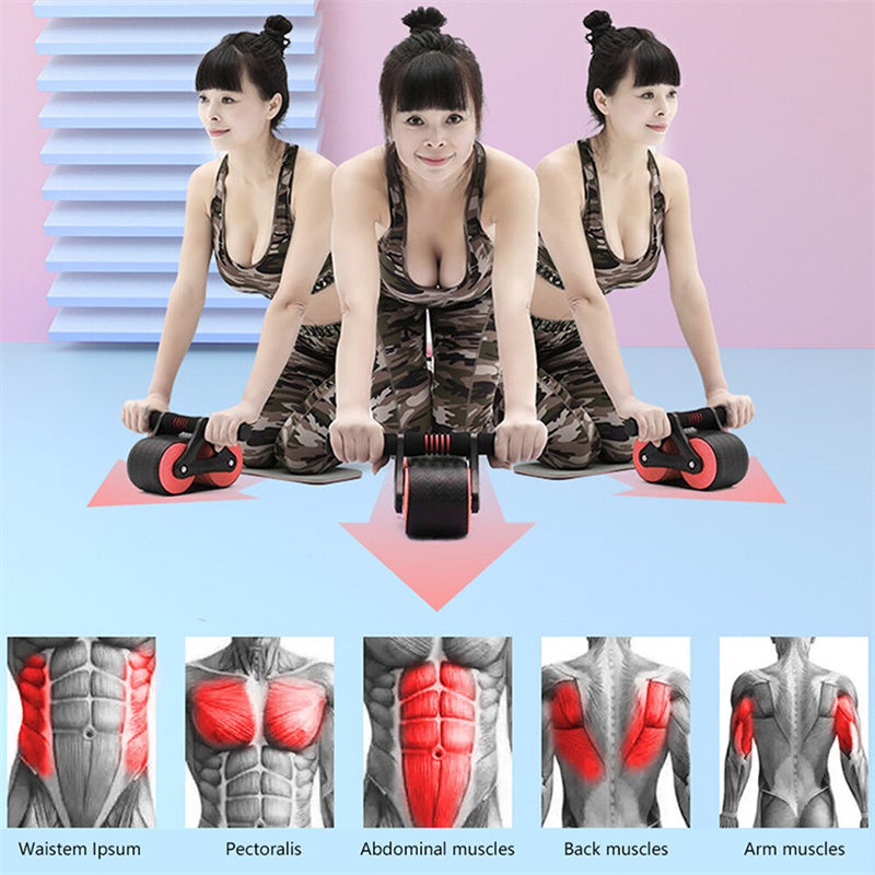 STRYKR Buikroller Premium - Dubbel Wiel Ab Roller met Auto-Rebound voor Buikspiertraining & Core (Fitness Thuis) – foto 7