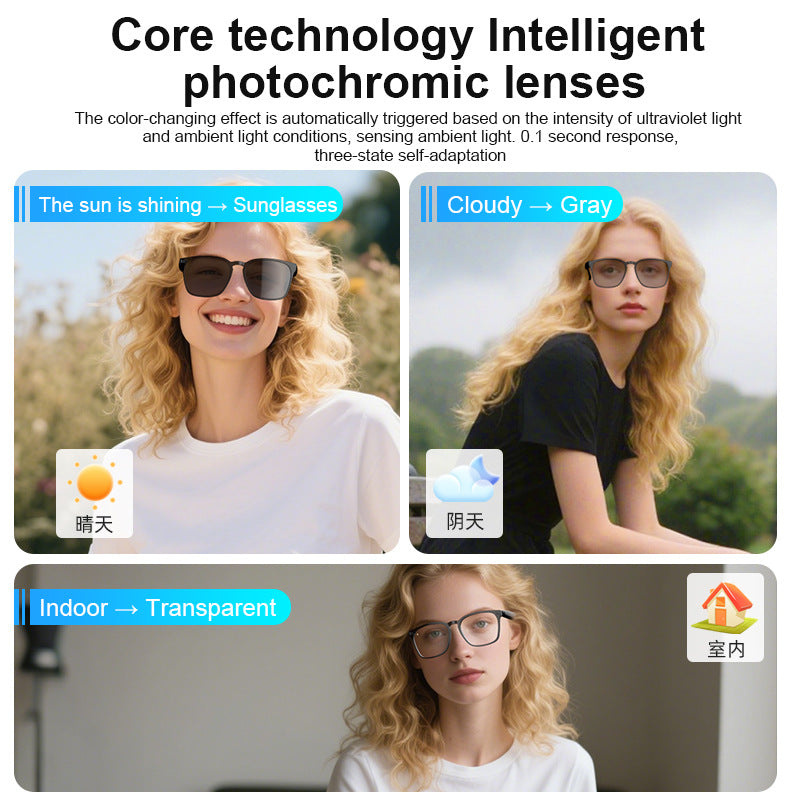 STRYKR Photochrome Bril – AI Smart Bril met Meekleurende Lens, Bluetooth & Vertaling – foto 8